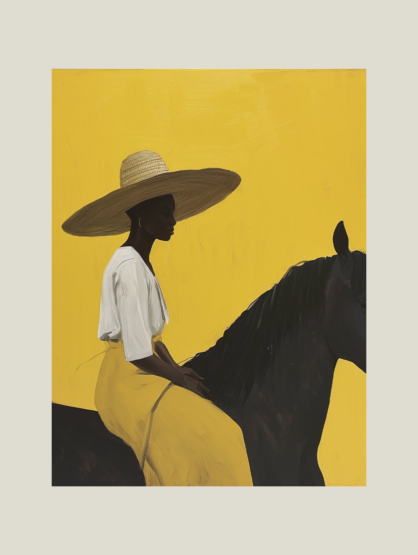 Girl rides a horse Poster - ArtDarts poster