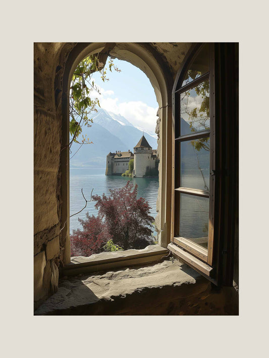 View of the Chillon Castle Poster - ArtDarts poster