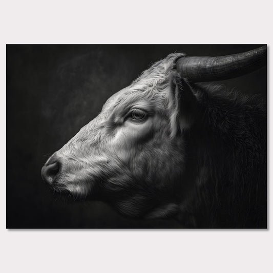 Poster titled 'The calm of a bull' from ArtDarts