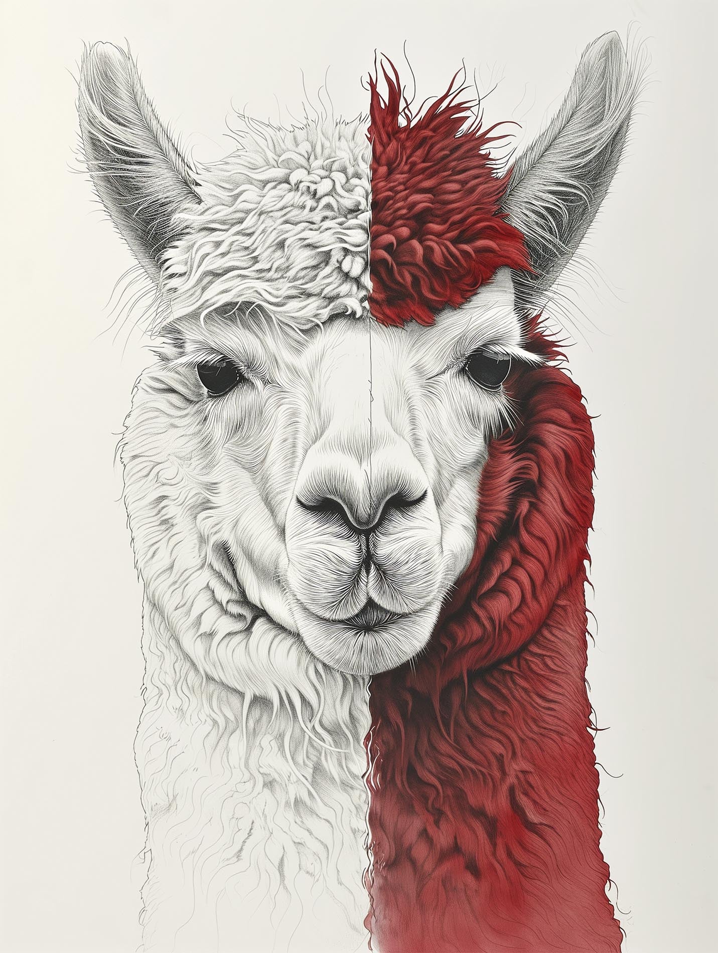 Bicolor alpaca Poster