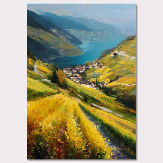 Poster titled 'Lavaux Descent' from ArtDarts