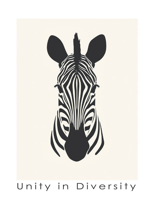 Zebra in minimalism Poster