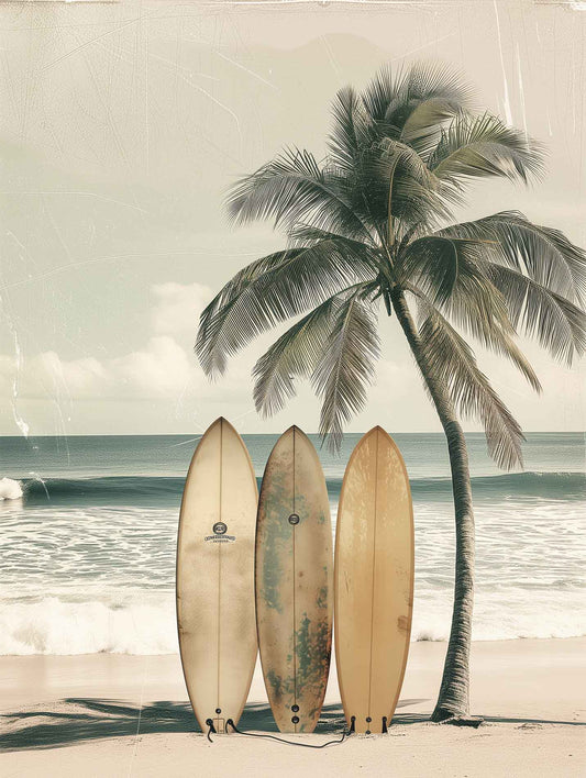 Boards on the beach Poster.