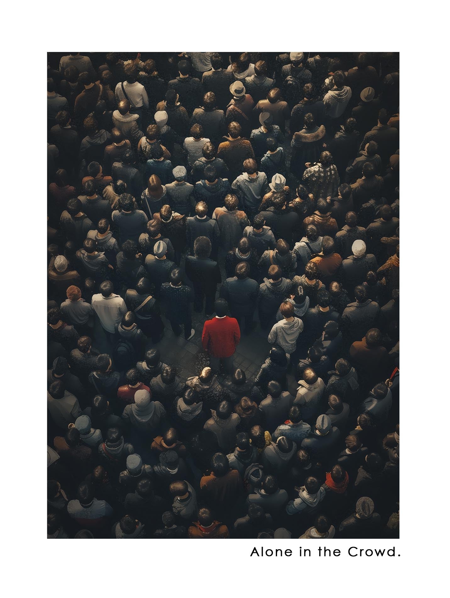 Alone in the Crowd Poster Poster Affiche.