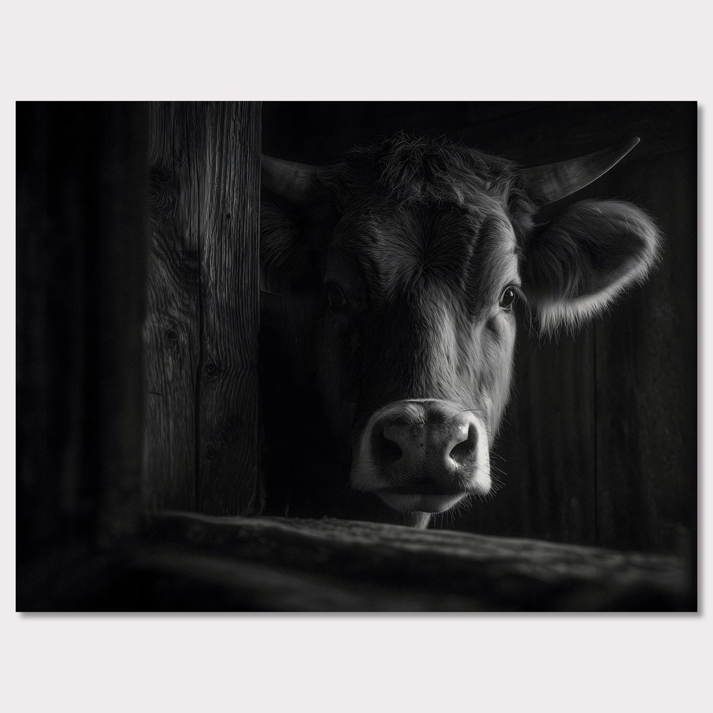 Poster titled 'The presence of a cow' from ArtDarts