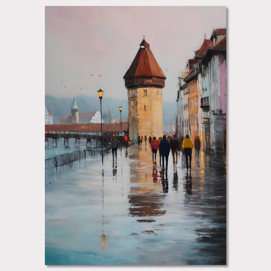 Poster titled 'Rainwalk in Lucerne' from ArtDarts