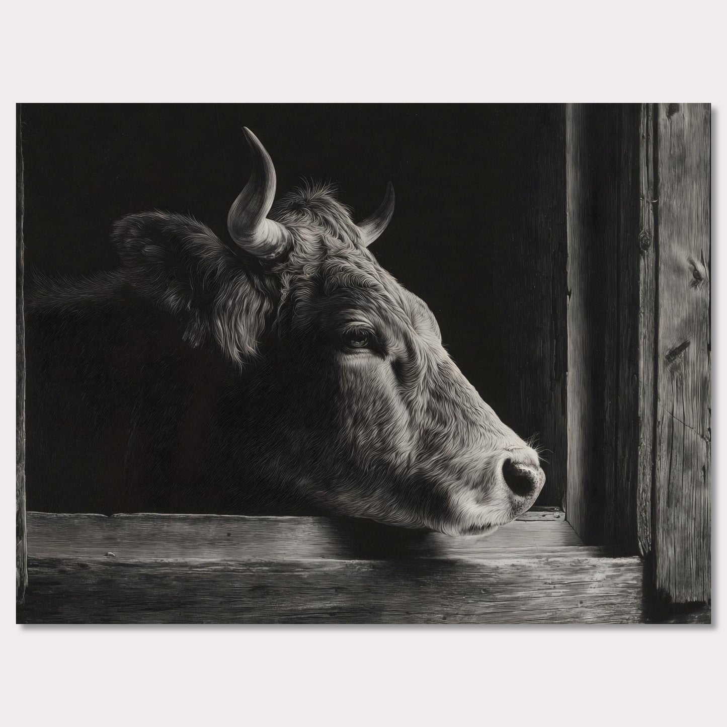 Poster titled 'The stillness of a cow' from ArtDarts