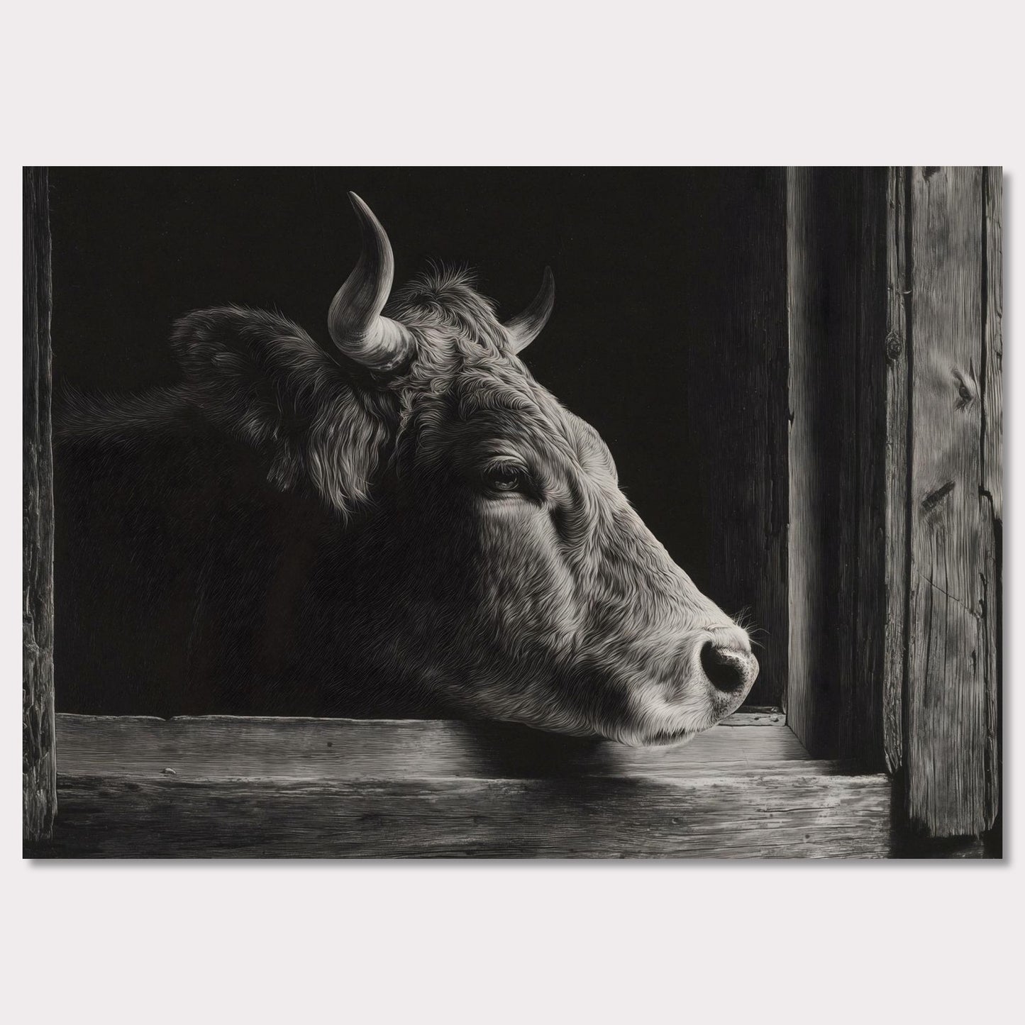 Poster titled 'The stillness of a cow' from ArtDarts