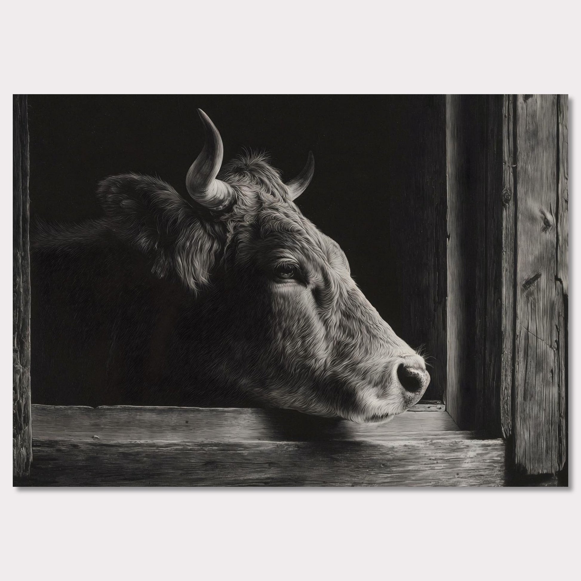 Poster titled 'The stillness of a cow' from ArtDarts