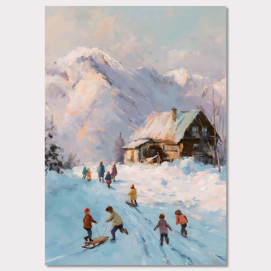 Poster titled 'Sled Run, Alps Ridge' from ArtDarts