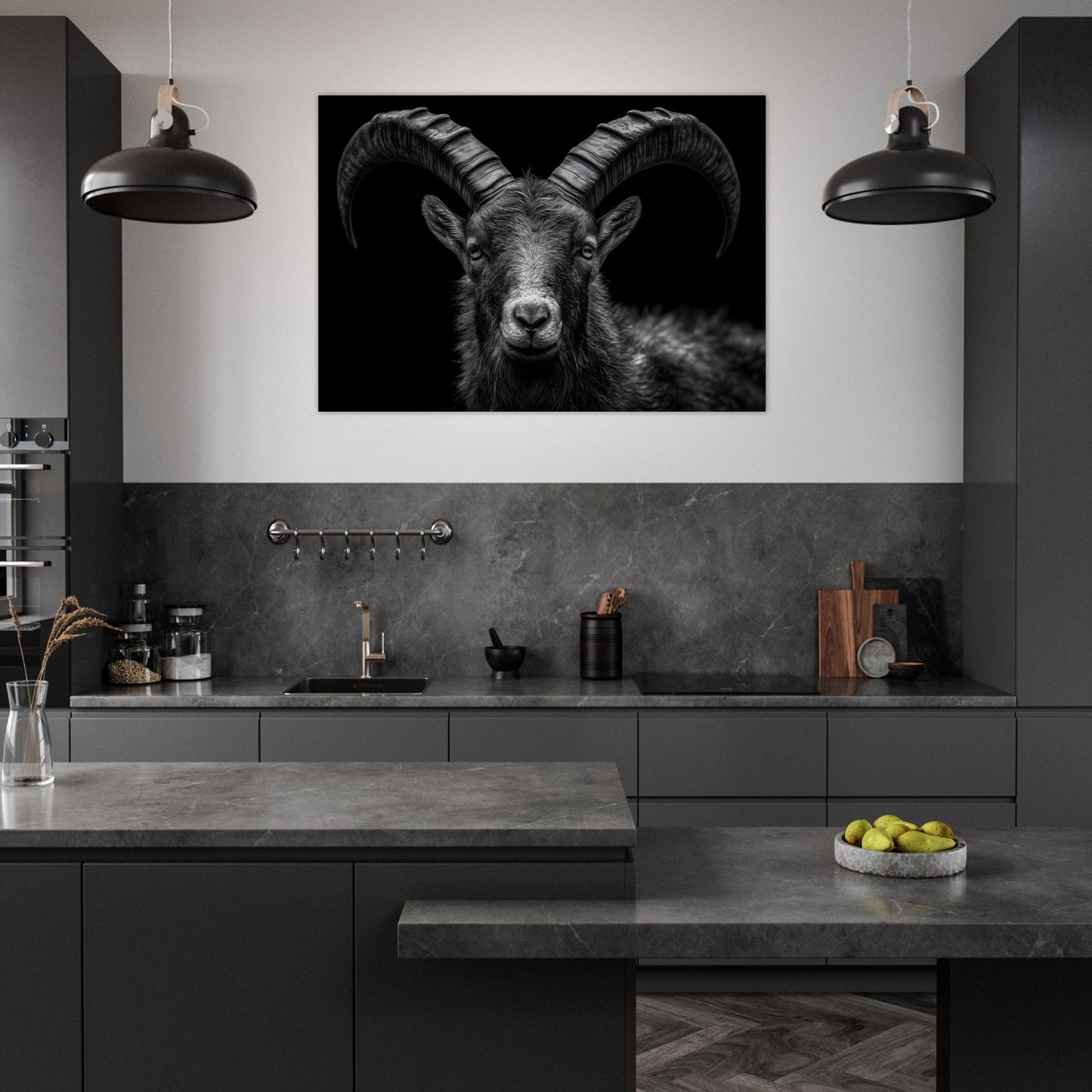 Poster titled 'The pride of an alpine ibex' from ArtDarts
