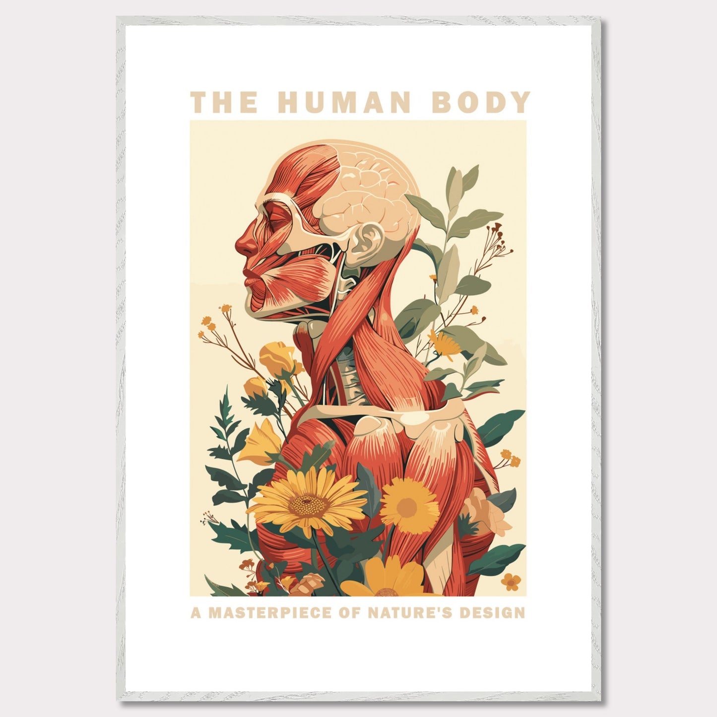 Human Design - Poster with a wooden frame