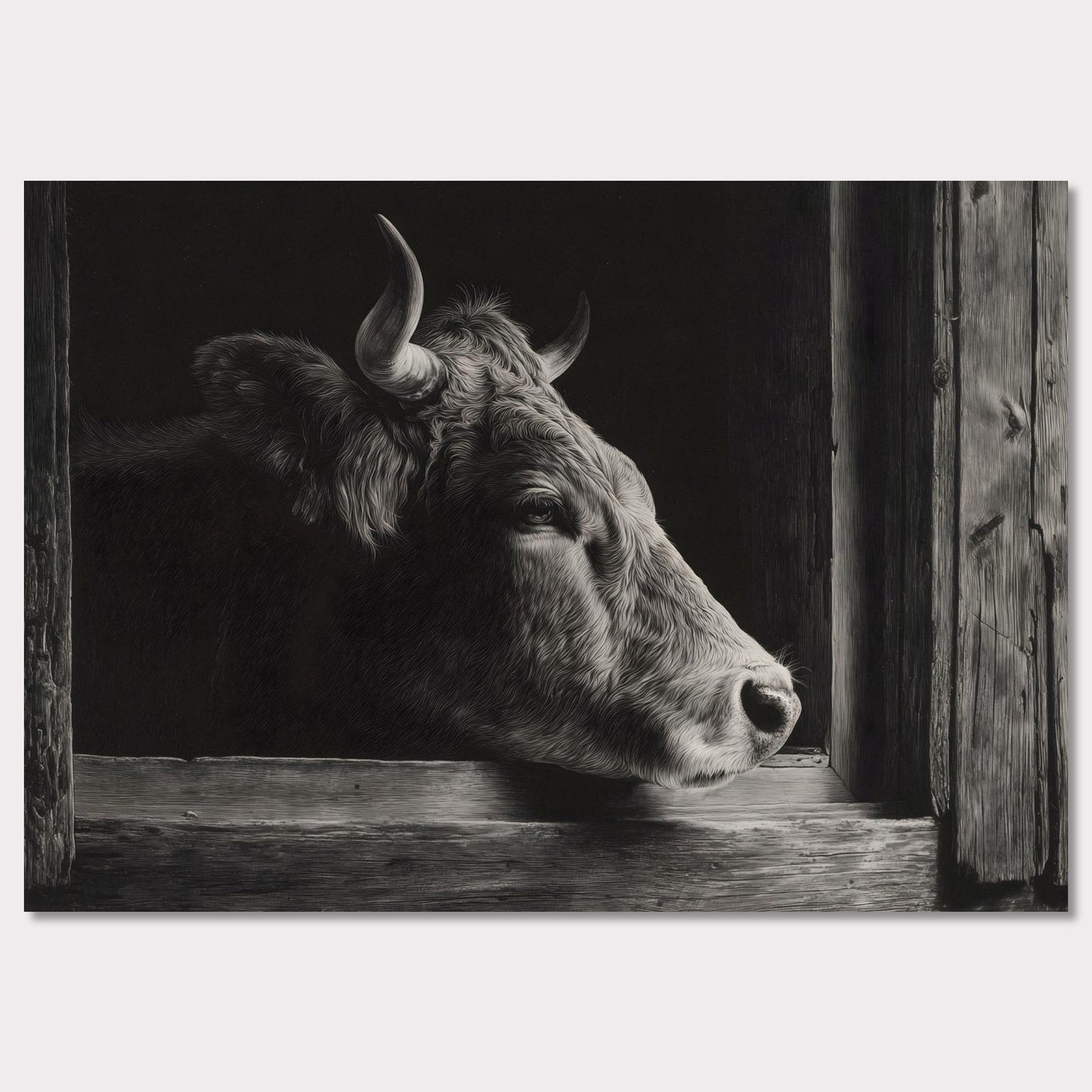 Poster titled 'The stillness of a cow' from ArtDarts