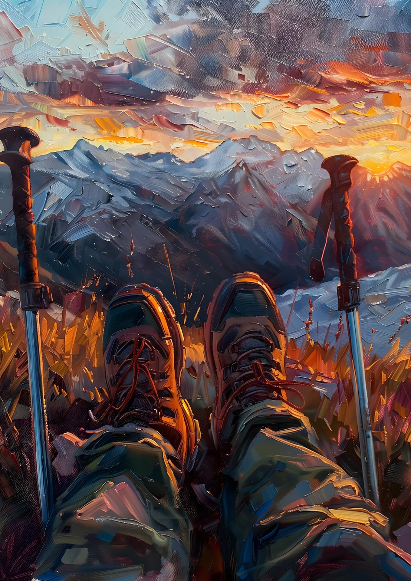 Ein Moment des Friedens auf dem Gipfel - Poster