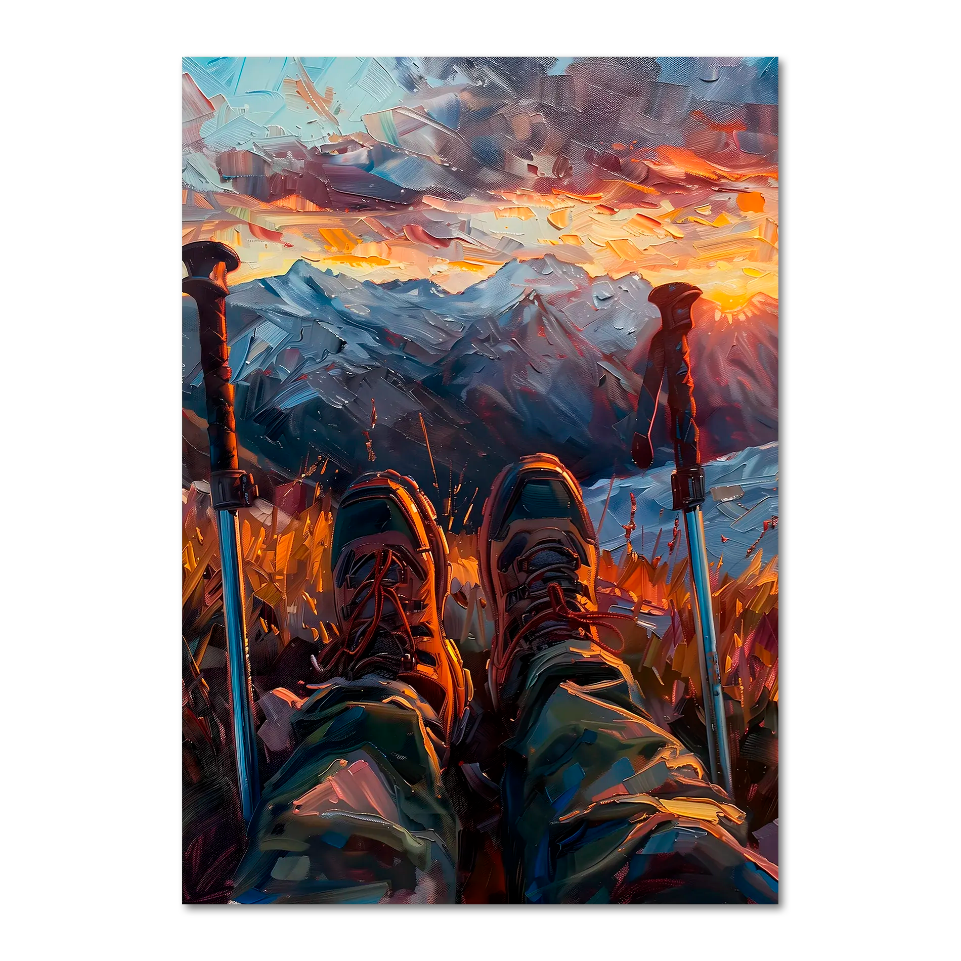 Ein Moment des Friedens auf dem Gipfel - Poster