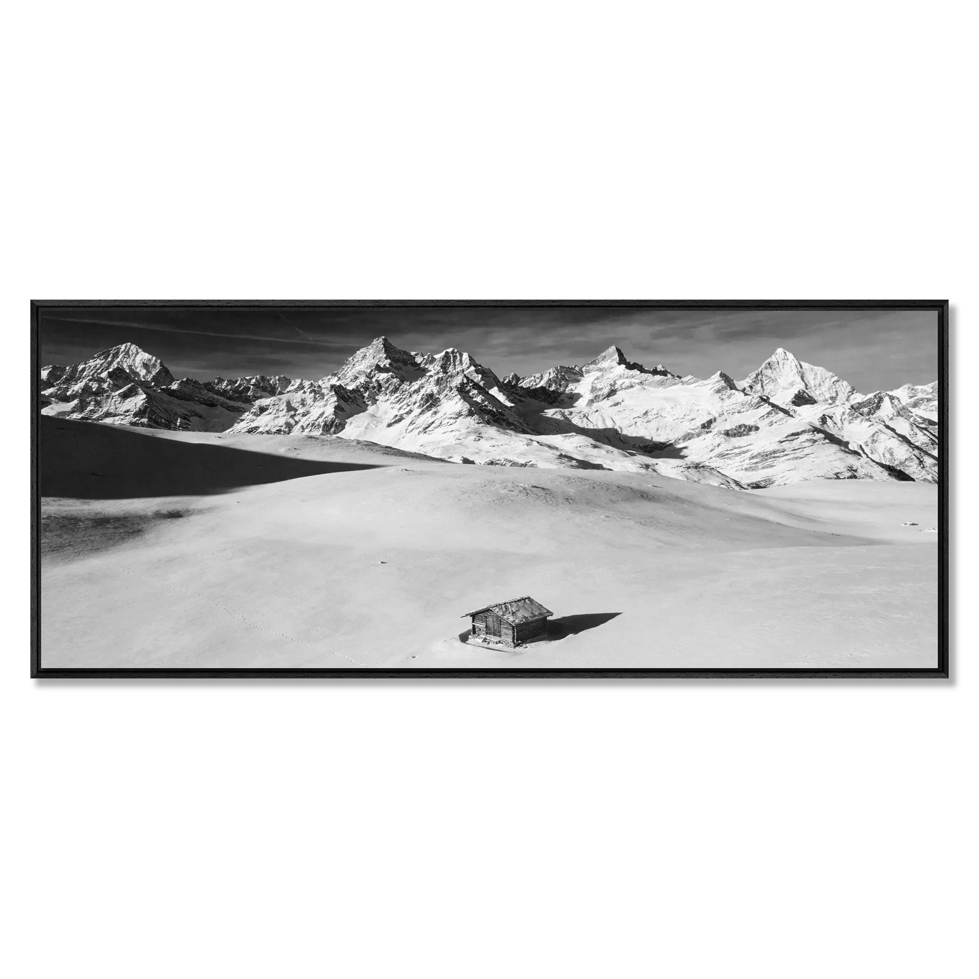 Alpine Cabin in Silence – Alu-Dibond wall art