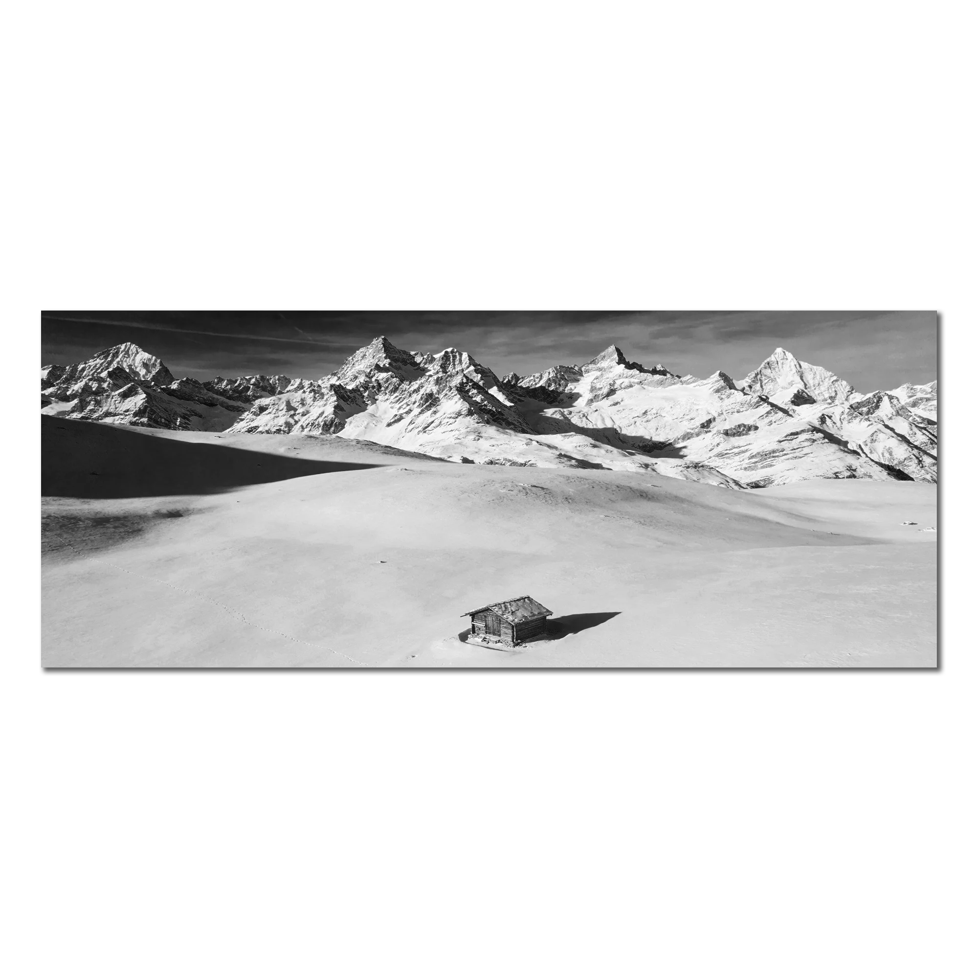 Alpine Cabin in Silence – Alu-Dibond wall art