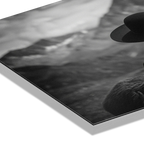 Alpine Companion and Donkey – Alu-Dibond wall art showcasing a serene alpine scene with human and donkey.