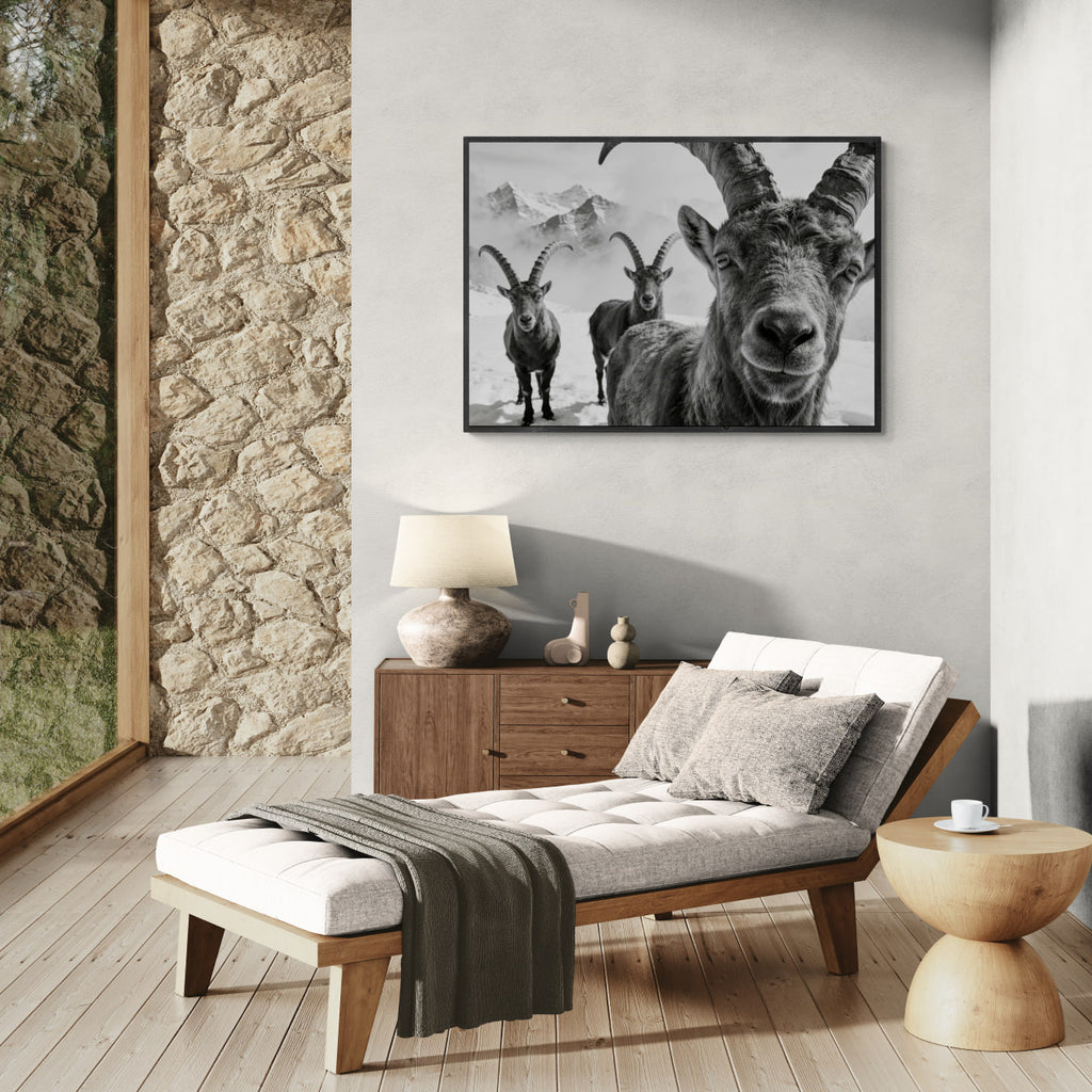 Alpine Ibex Portrait – Alu-Dibond wall art