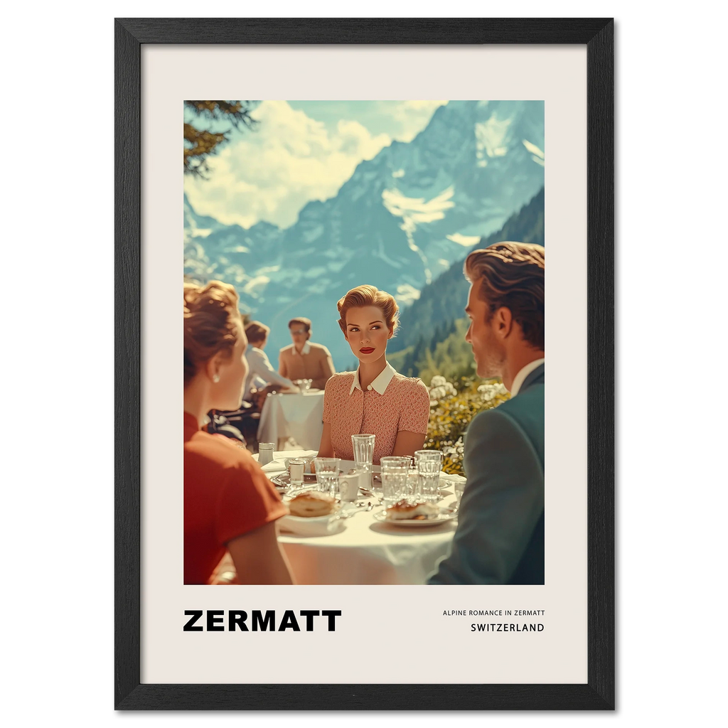 Romance alpine à Zermatt - Affiche