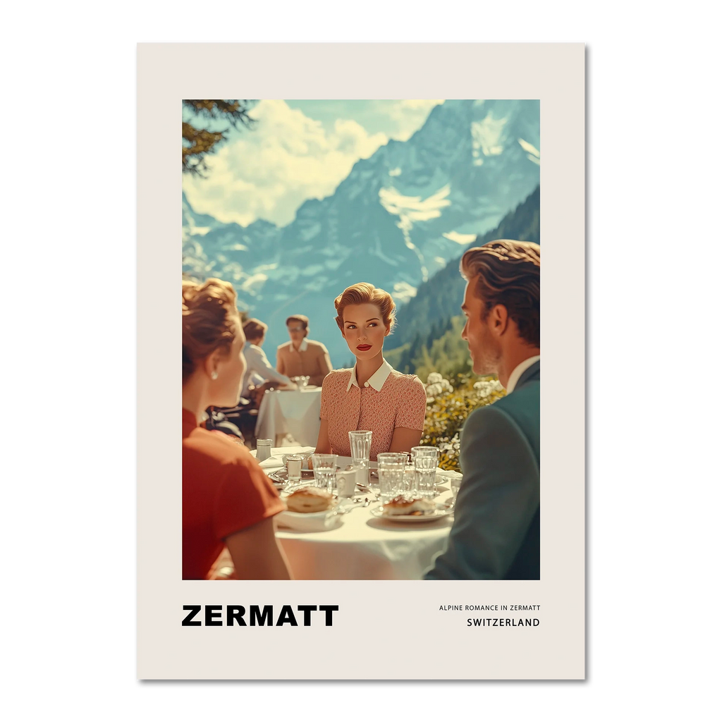 Romance alpine à Zermatt - Affiche