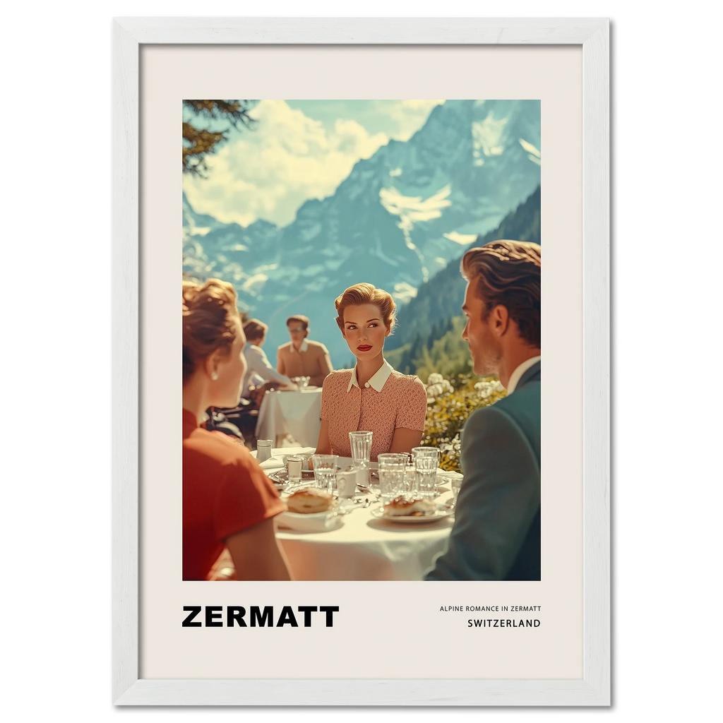 Romance alpine à Zermatt - Affiche