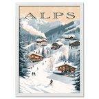 Alpes - Aventure dans une station de ski - Affiche