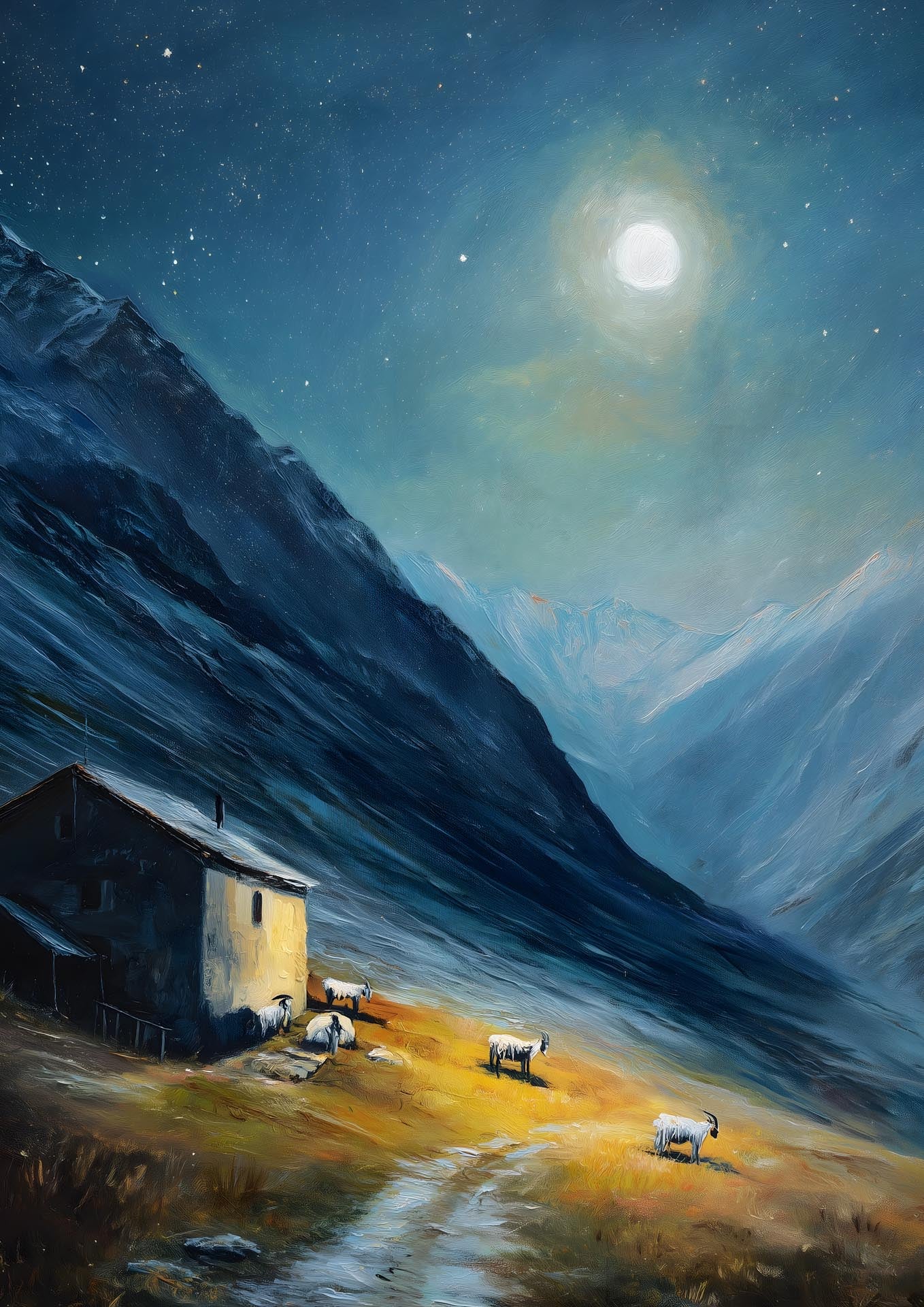 Alps Afterglow - Poster