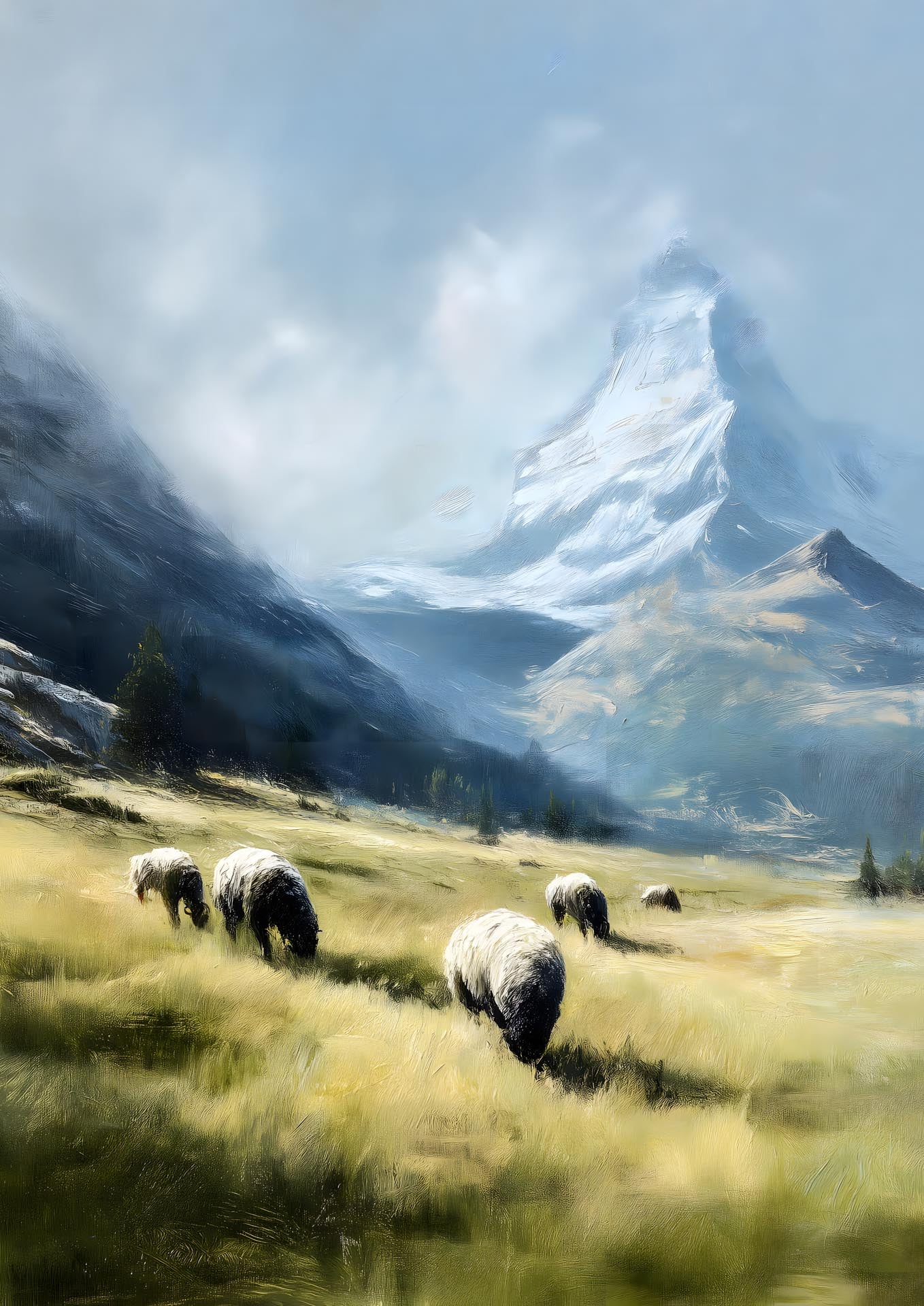 Alps Grazing - Poster