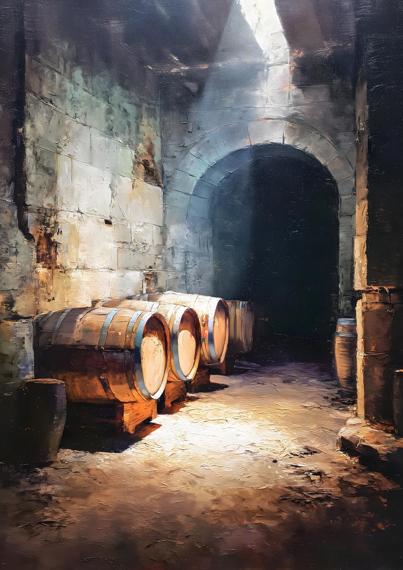 Barrels Below, Alpine Cellar - Poster