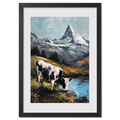 Cow in the Meadows of Mount Matterhorn - Poster