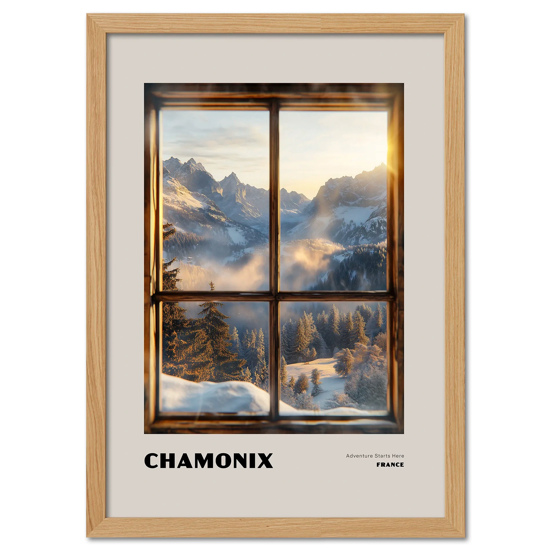 Chamonix - Adventure Starts Here - Poster