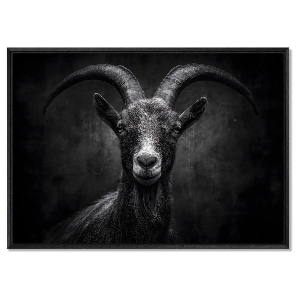 Personnage de chèvre - Tableau mural en Alu-Dibond