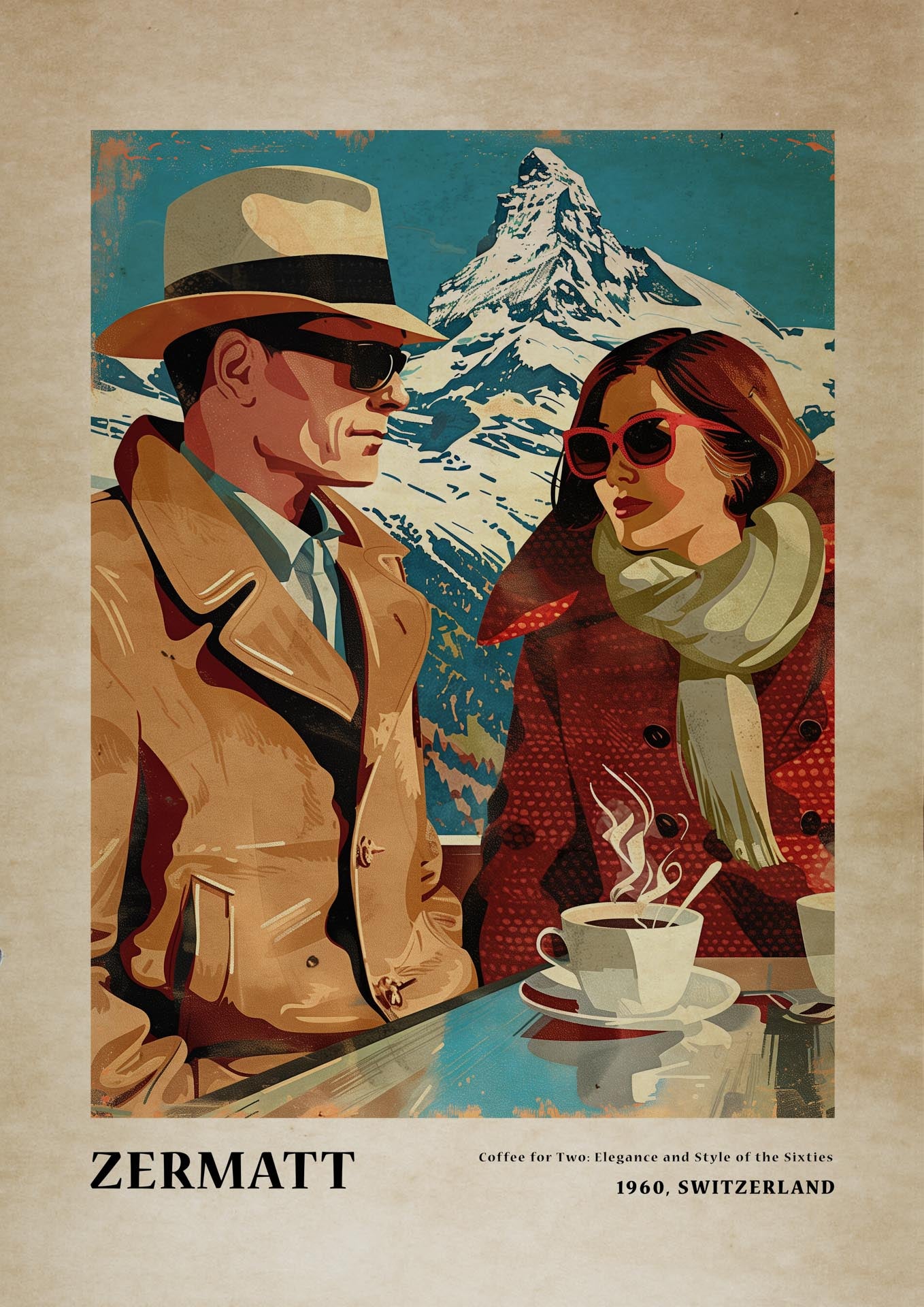 Coffee for Two,Zermatt - Poster