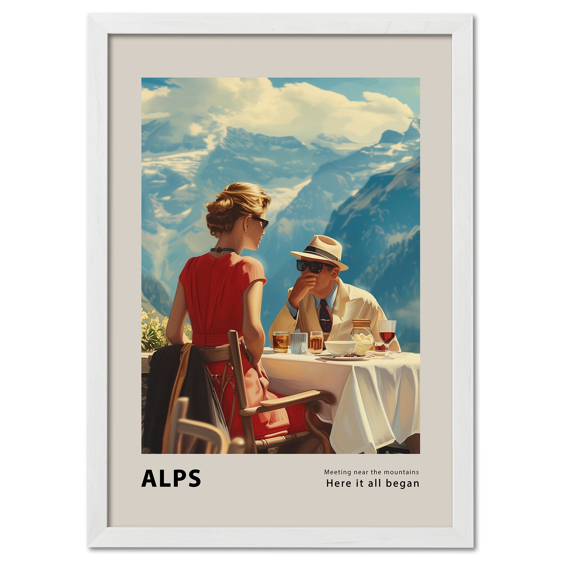 Treffen in den Bergen - Poster