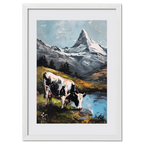 Cow in the Meadows of Mount Matterhorn - Poster