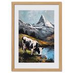 Cow in the Meadows of Mount Matterhorn - Poster