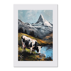 Cow in the Meadows of Mount Matterhorn - Poster
