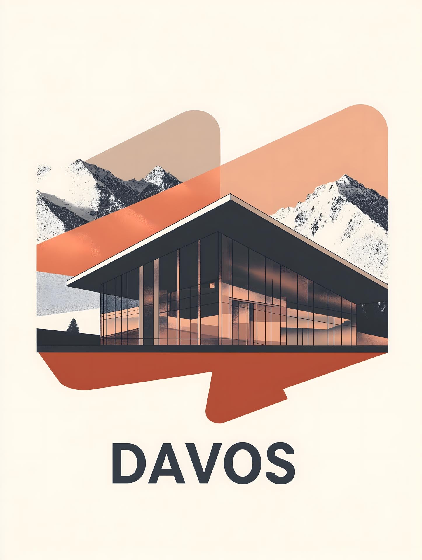 Davos – Glass & Snow - Poster