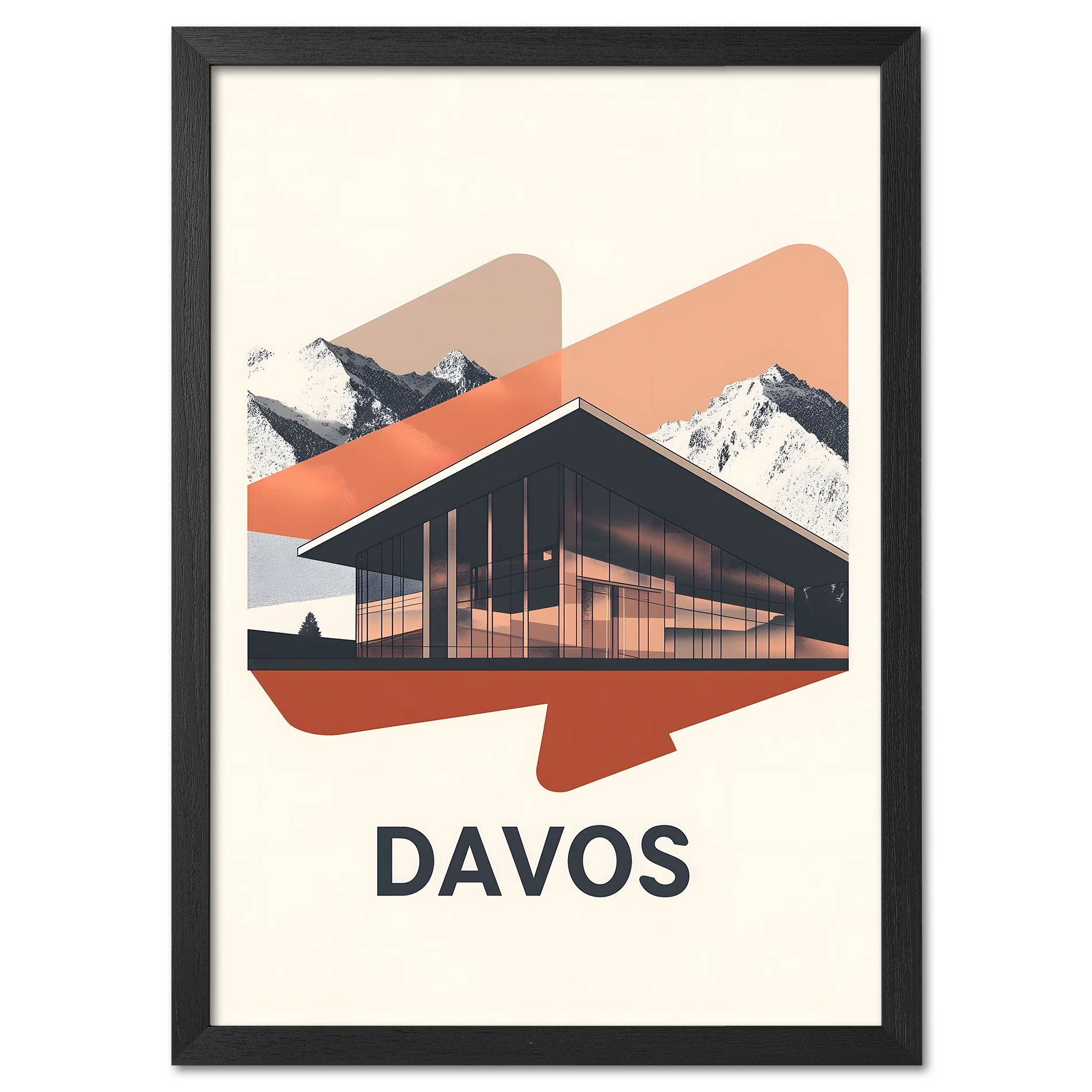 Davos – Verre et Neige – Affiche