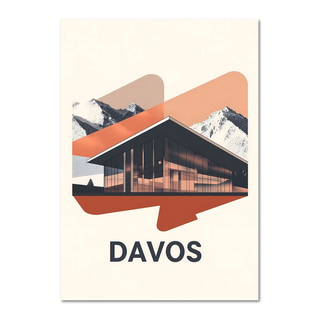 Davos – Verre et Neige – Affiche