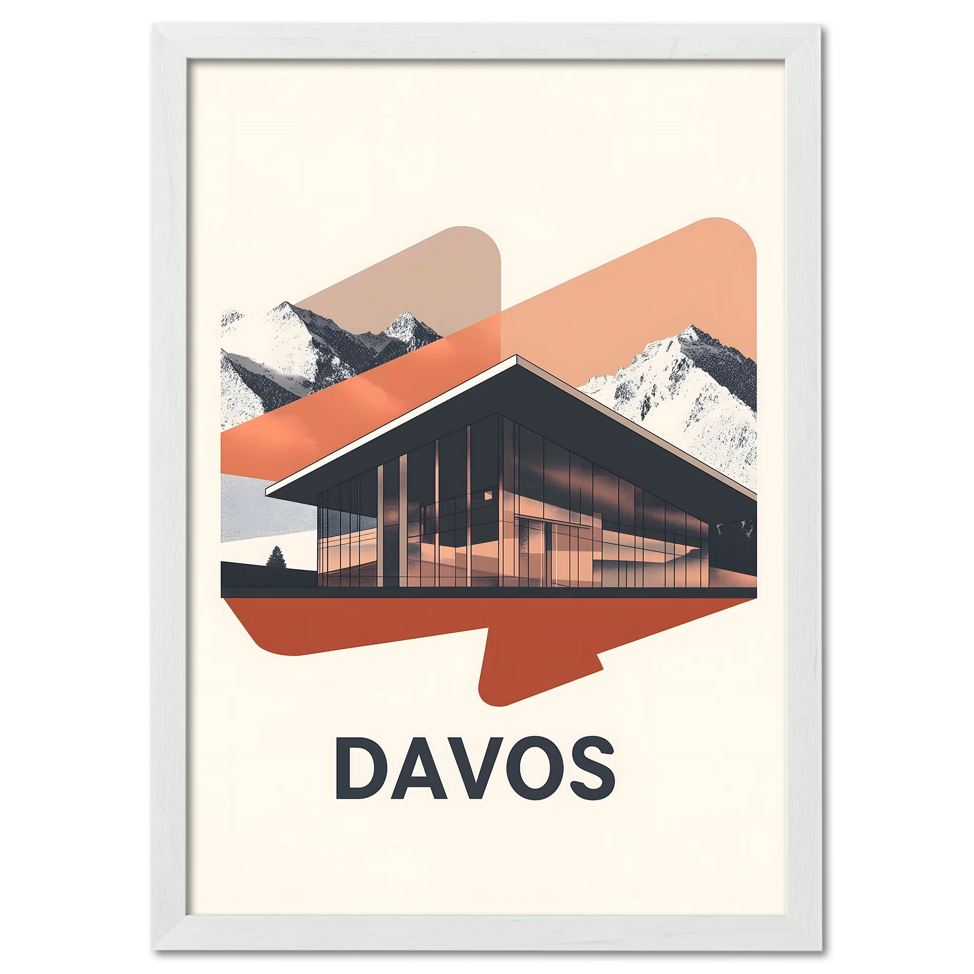 Davos – Verre et Neige – Affiche