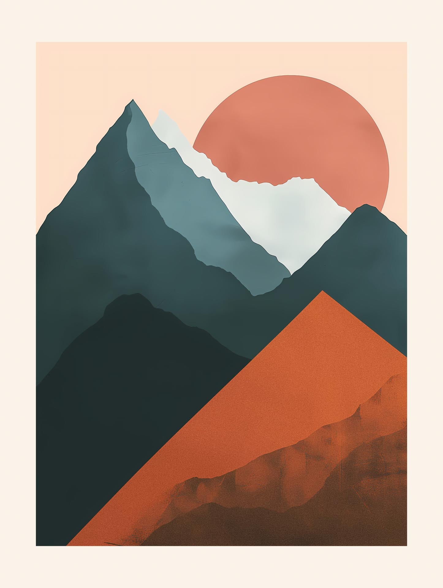 Dawn over the mountain - Poster