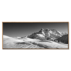 Dents du Midi in Winter – Alu-Dibond wall art showcasing a stunning snowy mountain landscape.