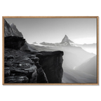 Edge of Silence – Alu-Dibond wall art featuring the Matterhorn framed by a serene, misty landscape.