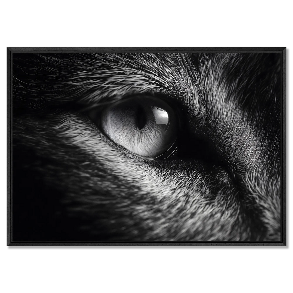 Eye of a Fox – Alu-Dibond wall art capturing the detailed gaze of a fox in high-quality premium print.
