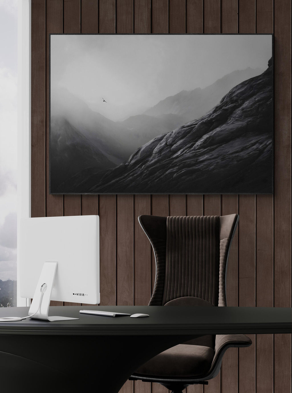 Flug über die Alpen – Wandbild aus Alu-Dibond