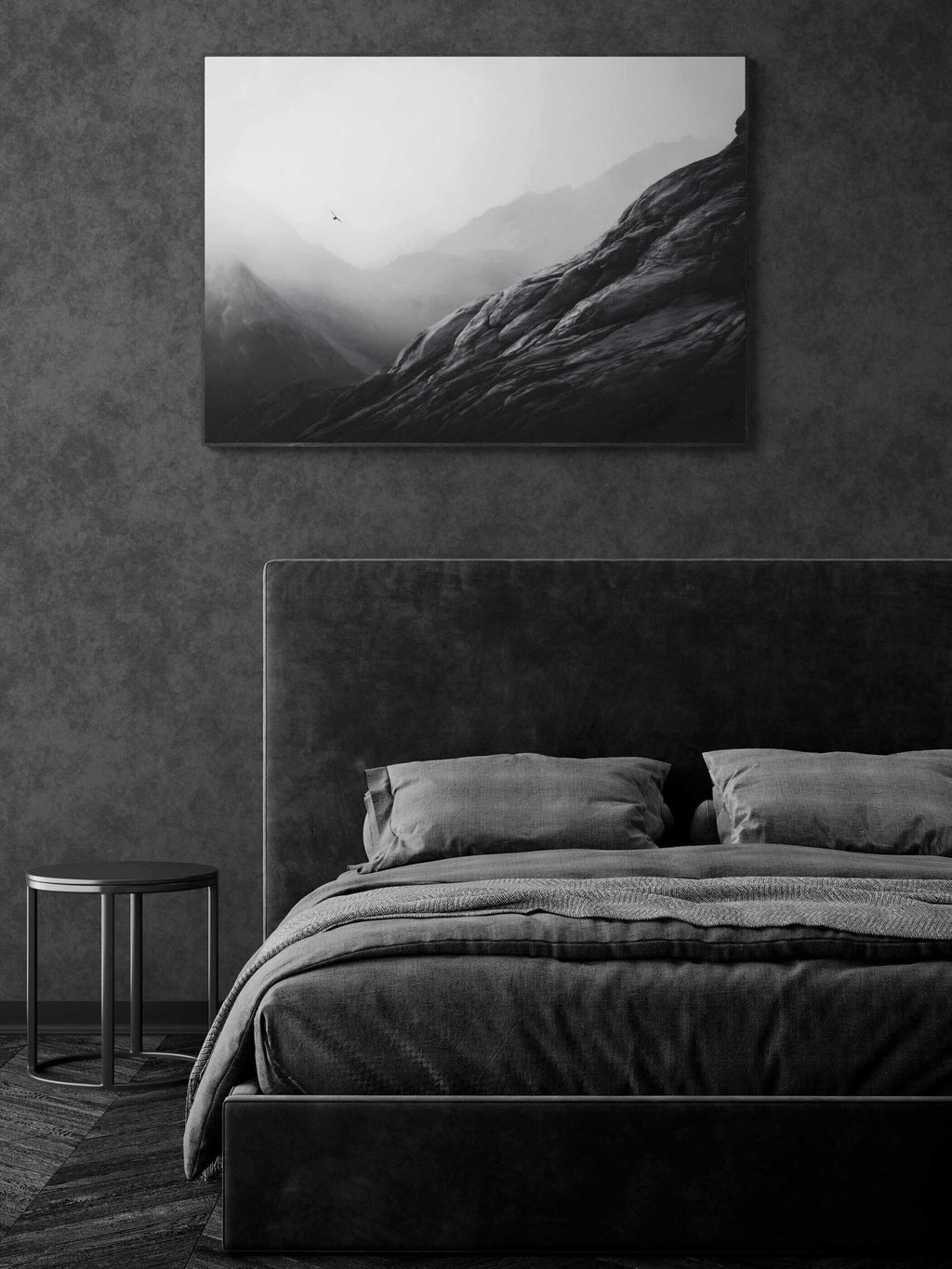 Flug über die Alpen – Wandbild aus Alu-Dibond