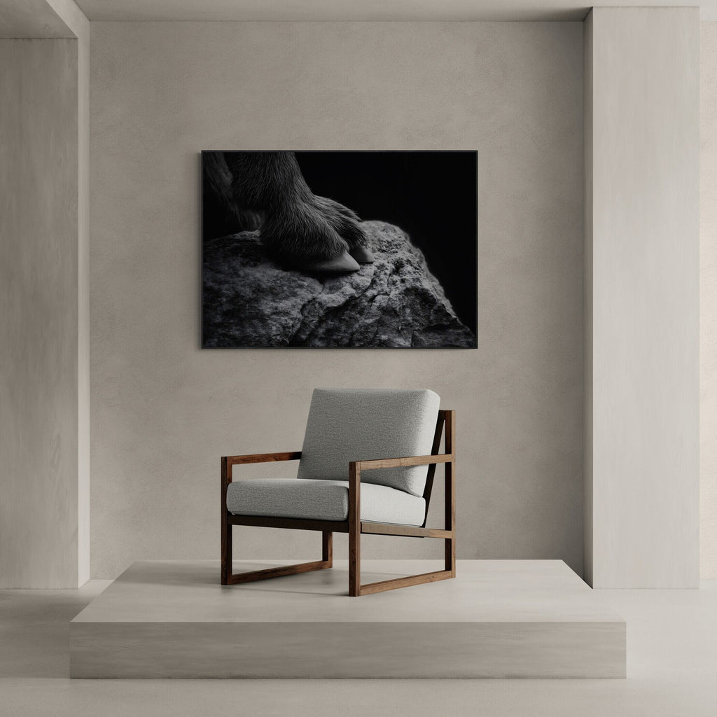 Fußabdrücke einer Ziege – Wandbild aus Alu-Dibond