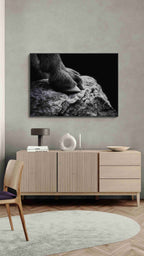 Fußabdrücke einer Ziege – Wandbild aus Alu-Dibond